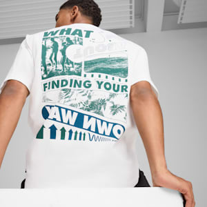 Playera House Of Graphics "What" para hombre, PUMA White, extralarge